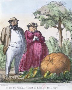 Le Roi des citrouilles recevant l